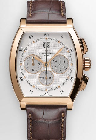 Vacheron Constantin Malte Tonneau Chronograph (RG / Silver/ Leather) 49180/000R-9361