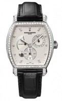 Vacheron Constantin Malte Tonneau Dual Time (WG-Diamonds / Silver) 47700/000G-9416