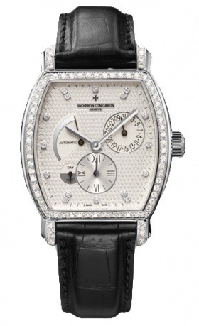 Vacheron Constantin Malte Tonneau Dual Time (WG-Diamonds / Silver) 47700/000G-9416