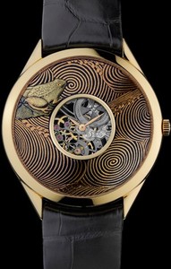 Vacheron Constantin Metiers D'Art Frog Hydrangea (PG / Black Laquer-Frog / Leather Strap) 33222/000R-9546