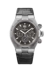 Vacheron Constantin Overseas 'Deep Stream' Chronograph (SS-Titanium/Grey /Leather Strap) 49150/000M-9501