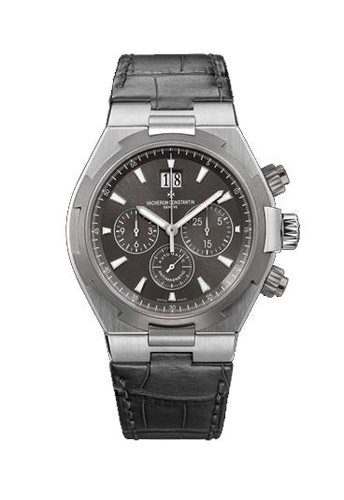 Vacheron Constantin Overseas 'Deep Stream' Chronograph (SS-Titanium/Grey /Leather Strap) 49150/000M-9501