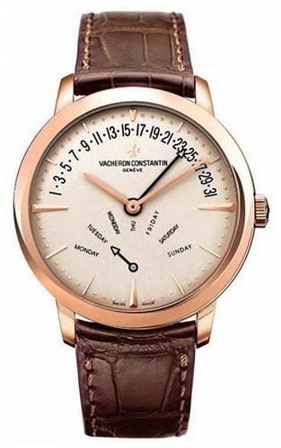 Vacheron Constantin Patrimony Bi-Retrograde Day Date (RG / Silver / Leather) 86020/000R-9239