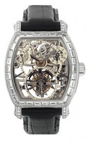 Vacheron Constantin Skeleton Tonneau Shape Tourbillon (Platinum-Diamond/Leahter) 30669/000P-8953
