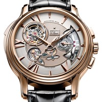 Zenith Academy Open Repetition Minutes (RG/Silver Guilloche/Leather) 18.1260.4043/01.C611
