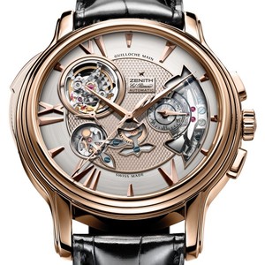 Zenith Academy Open Repetition Minutes (RG/Silver Guilloche/Leather) 18.1260.4043/01.C611