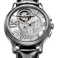 Zenith Academy Tourbillon Chronograph (WG/Black Guilloche/Leather) 65.1260.4005/23.C505