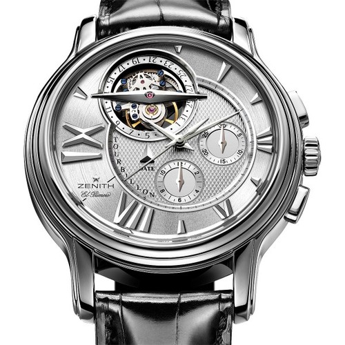 Zenith Academy Tourbillon Chronograph (WG/Black Guilloche/Leather) 65.1260.4005/23.C505