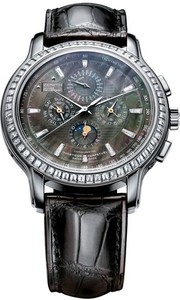 Zenith Academy Tourbillon Quantieme Perpetuel (Platinum-Diamonds/Black-MOP/Leather) 57.1261.4033/09.C596