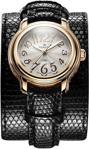 Zenith Baby Star Elite (RG-Diamonds/Beige Guilloche/Black Lizard) 22.1220.67/01.C531