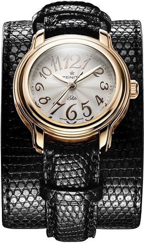 Zenith Baby Star Elite (RG-Diamonds/Beige Guilloche/Black Lizard) 22.1220.67/01.C531