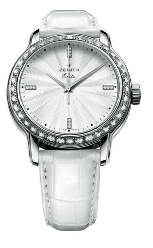 Zenith Baby Star Elite (SS-Diamonds/White Guilloche/White Leather) 16.1220.67/02.C664