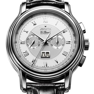 Zenith ChronoMaster Grande Date (SS/Silver Guilloche/Leather) 03.1260.4010/01.C505
