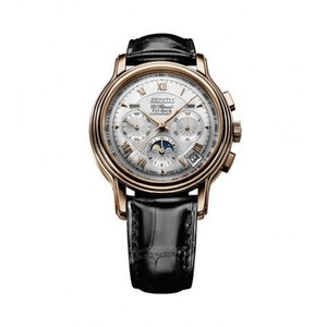 Zenith ChronoMaster GT Moonphase (RG/Silver Guilloche/Leather) 18.1240.4001/01.C495.GB