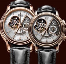 Zenith Chronomaster Open Gde Date (RG/Silver Guilloche/Leather) 18.0240.4039/01.C495
