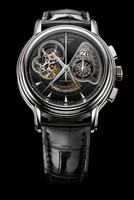 Zenith Chronomaster Open Gde Date (SS/Black Guilloche/Leather) 03.0240.4039/21.C495