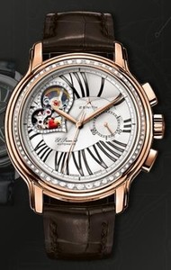 Zenith Chronomaster Star Open Love (RG-Diamonds /Silver- Diamonds / Leather) 22.1230.4021/84.C665