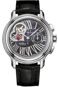 Zenith Chronomaster Star Open Love (SS /Black MOP- Diamonds / Leather) 03.1230.4021/81.C672
