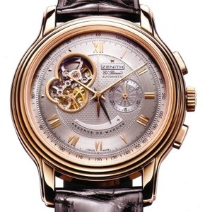 Zenith Chronomaster XXT Open (RG / Silver / Leather) 18.1260.4021/01.c505
