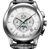 Zenith Class Moonphase El Primero (SS/Silver Guilloche/Leather) 03.0520.4100/02.C492.GB
