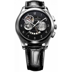 Zenith Class Open El Primero (SS/Black Guilloche/Leather) 03.0520.4021/22.C492