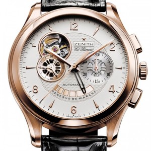 Zenith Class T Open (RG / Silver / Leather) 18.0510.4021/01.C492