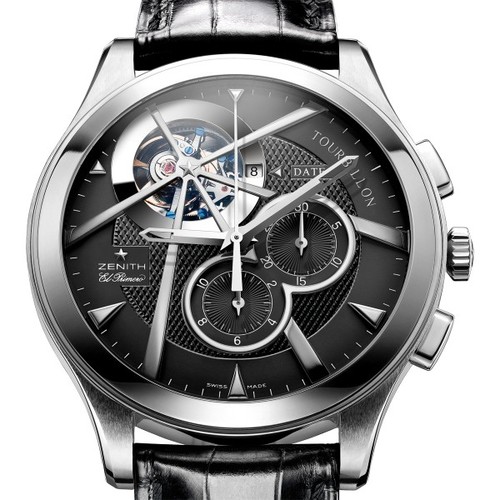 Zenith Class Tourbillon (WG/Black Guilloche/Leather) 65.0520.4035/22.C492