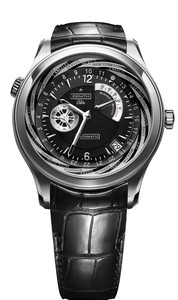 Zenith Class Traveller Elite Multicity (SS/Black Guilloche/Leather) 03.0520.687/22.C678