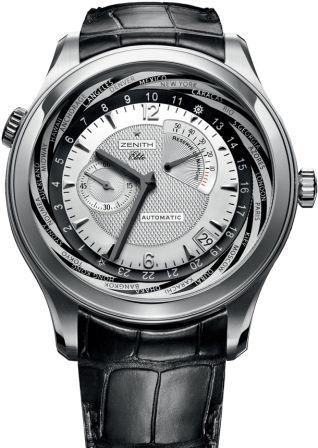 Zenith Class Traveller Elite Multicity (SS/Silver Guilloche/Leather) 03.0520.687/01.C678