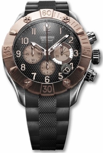 Zenith Defy Classic Chrono Aero (RG-SS / Black / Rubber) 86.0526.4000/21.R642