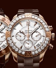 Zenith Defy Classic chronograph Lady (RG-Diamonds/Silver Guilloche/Rubber) 22.0506.4000/01.R650