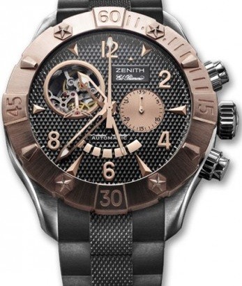 Zenith Defy Classic Open (RG-SS / Black / Rubber) 86.0526.4021/21.R642