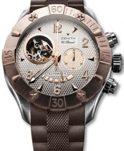Zenith Defy Classic Open (RG-SS / Silver / Rubber) 86.0526.4021/01.R650