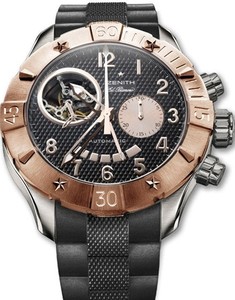 Zenith Defy Classic T Open (RG-SS / Black / Rubber) 86.0516.4021/21.R642