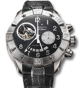 Zenith Defy Classic T Open (SS / Black / Leather) 03.0516.4021/21.C648
