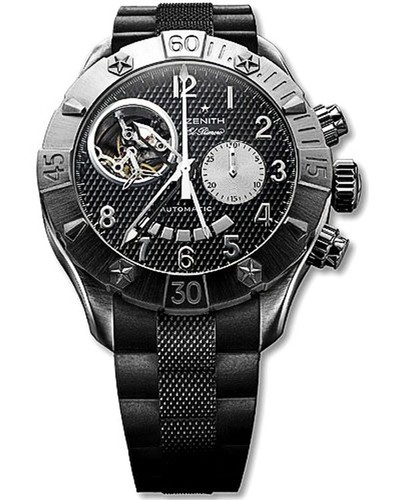 Zenith Defy Classic T Open (SS / Black / Rubber) 03.0516.4021/21.R642