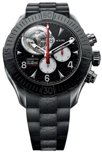 Zenith Defy Classic Tourbillon Air Fly Back (SS/Grey Guilloche/Rubber) 03.0531.4035/21.R672