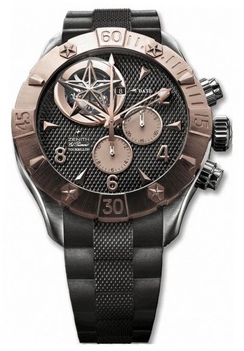 Zenith Defy Classic Tourbillon (RG-SS / Black / Rubber) 86.0526.4035/21.R642