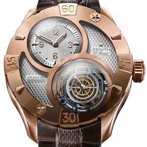 Zenith Defy Classic Zero-G Tourbillon (RG/Silver Guilloche/Leahter) 18.0526.8800/01.C649