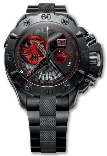 Zenith Defy Xtreme Stealth (Black Ti / Black-Red / Black Ti) 96.0527.4039/21.M529