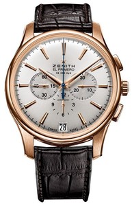Zenith El Primero Captain Chronograph ( RG / Silver /Leather) 18.2110.400/01.C498