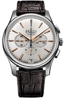 Zenith El Primero Captain Chronograph (SS / Silver / Leather) 03.2110.400/01.C498
