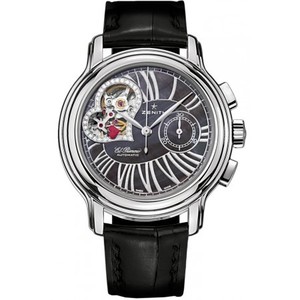Zenith El Primero Star Open Love Chronomaster (SS / Black / Leather Strap) 03.1230.4021/83.C672