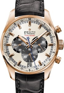 Zenith El Primero Striking 10th Chronograph ( RG/ Silver /Leather) 18.2040.4052/21.C496