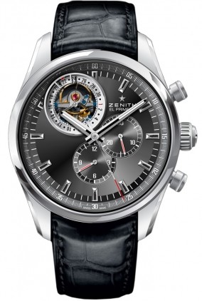Zenith El Primero Tourbillon Chronograph (SS /Silver /Leather) 03.2050.4035/21.C630