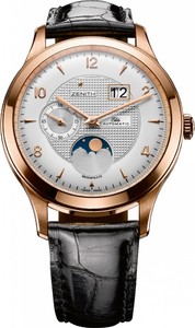 Zenith Elite Class Moonphase Grande Date (RG/ Silver / Leather) 18.1125.691/02.C490