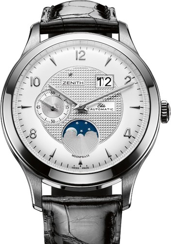 Zenith Elite Class Moonphase Grande Date (SS / Silver / Leather) 03.1125.691/02.C490
