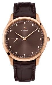Zenith Elite Ultra Thin (RG / Brown - Diamonds / Leather) 18.2010.681/76.C498
