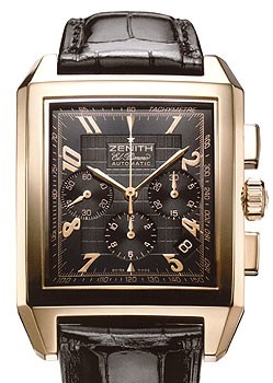 Zenith Grande Port Royal El Primero (RG / Black / Leather) 18.0550.400/21.c503