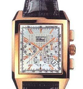 Zenith Grande Port Royal El Primero (RG / Silver / Leather) 18.0550.400/01.c503